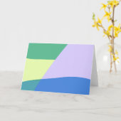 Carte Jouer Abstrait Pastel Couleur Bloc Lavande Vert (Fleur jaune)