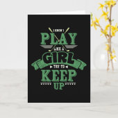 Carte Jouer Au Golf Comme Une Fille (Fleur jaune)