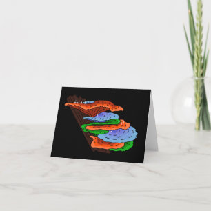 Carte Jouer au golf sur des champignons en étagère