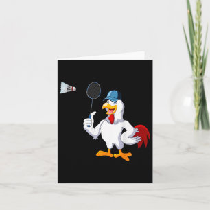 Carte Jouer au poulet Jouer au badminton Costume Joueur