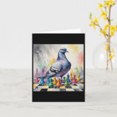 Carte Jouer Aux Échecs Avec Un Sticker Pigeon (Fleur jaune)