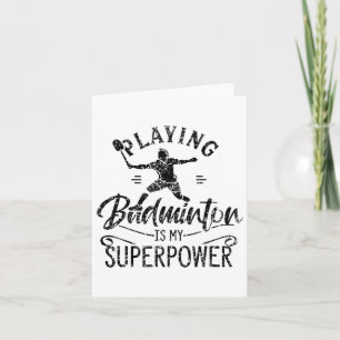 Carte Jouer Badminton Est Mon Joueur D'Équipe De Superpu