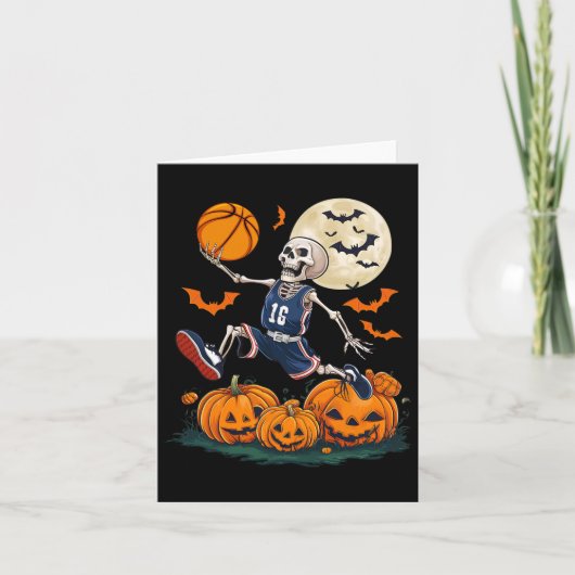 Carte Jouer Basket-ball Halloween Hommes garçons Basketb (Devant)