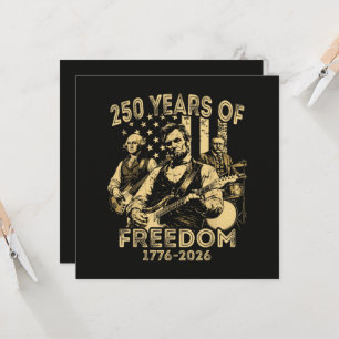 Carte Jouer de la guitare 4 juillet 250e anniversaire