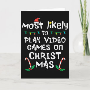 Carte Jouer jeu vidéo jeu Noël Famille