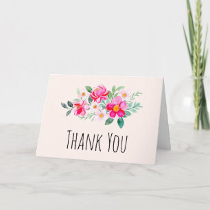Carte Jouer Joli Merci de bouquet rose