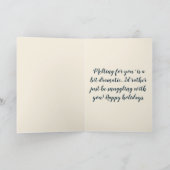 Carte Jouer Melting Snowman Couple Noël Salutation (Intérieur)