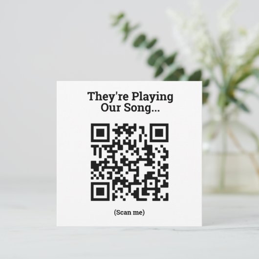 Carte Jouer notre chanson - QR Code Design (Debout devant)