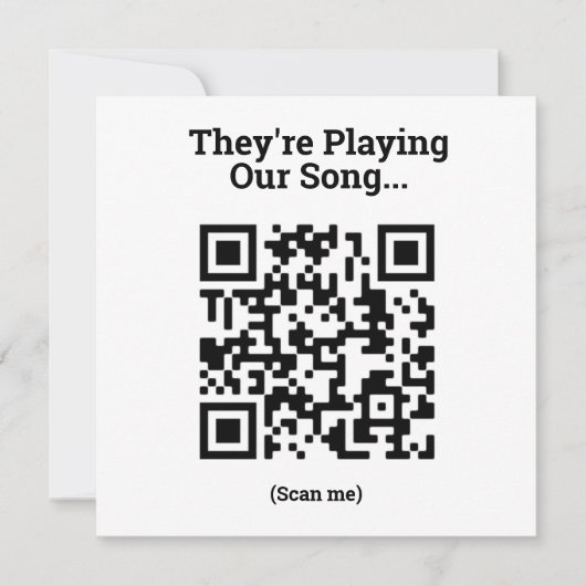 Carte Jouer notre chanson - QR Code Design (Devant)
