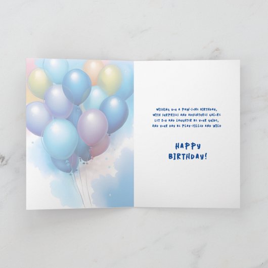 Carte Jouer Paws Beagle Chiot et Cadeaux Anniversaire (Intérieur)