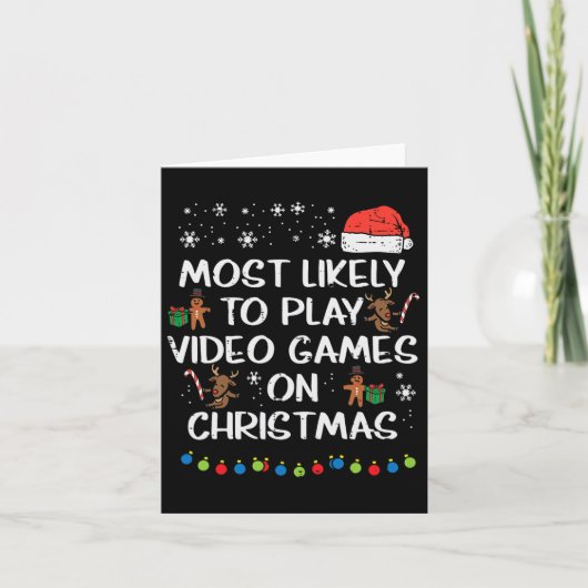 Carte Jouer probablement Jeux Vidéo Noël Noël Noël Noël (Devant)