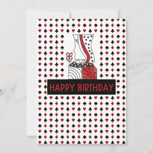 Carte Jouer REINE BISTHDAY card