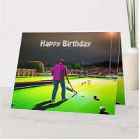 Jouer Twilight Lawn Bowls, Jumbo Birthday Card