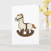 Carte Jouet à cheval (Fleur jaune)