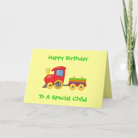 Carte Jouet coloré Train enfants's Joyeux anniversaire (Devant)
