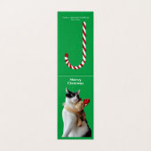 Carte Jouet de Noël blanc et noir Chat & Rendeer (Outside Unfolded)