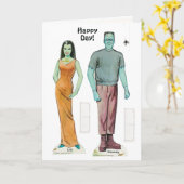 Carte Jouet de poupée en papier 👾 Retro Munster (Fleur jaune)