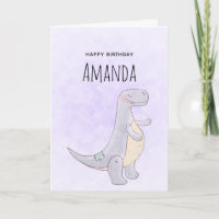 Jouet Dinosaure gris mou Aquarelle Anniversaire