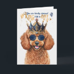 Carte Jouet Poodle Chien King pour une journée drôle Ann<br><div class="desc">Habille un mignon caniche en bleu marine,  lunettes rondes et ajouter une couronne royale et tu as une carte d'anniversaire hilarante pour l'amant du caniche.</div>