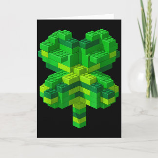 Carte jouets blocs de construction shamrocks de la Saint
