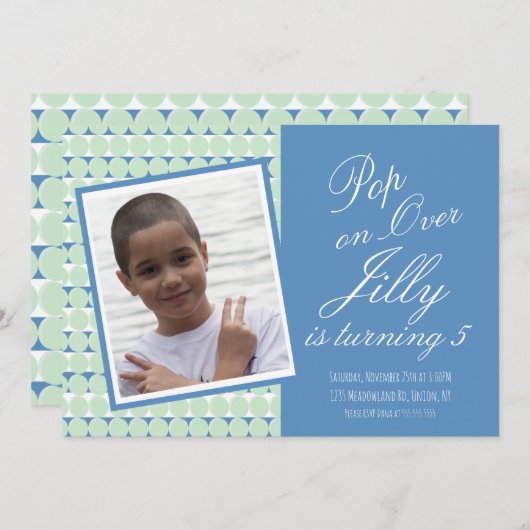 Carte Jouets Pop Sensory Anniversaire (Devant / Derrière)