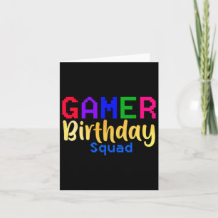 Carte Joueur Anniversaire Squad Party Joyeux B-day jeu v