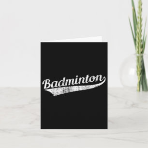 Carte Joueur Badminton Cadeau Retro Tee Vintage
