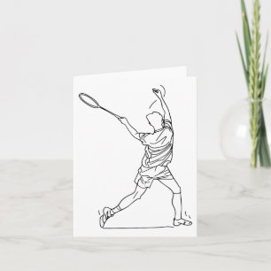 Carte Joueur Badminton Dessin Jeu De Navette Pour Garçon