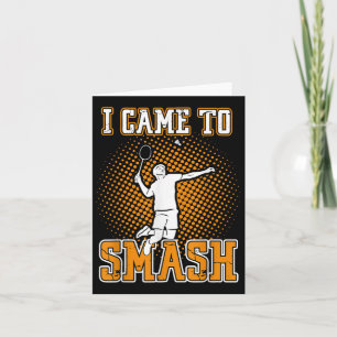 Carte Joueur Badminton - Je Suis Venu À Smash