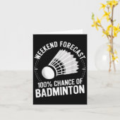 Carte Joueur Badminton Weekend Prévision 100% Chance De (Fleur jaune)