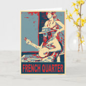 Carte Joueur Banjo du Quartier Français (Fleur jaune)