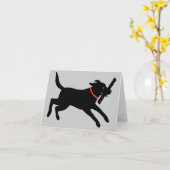 Carte Joueur Black Labrador Retriever | Chien noir migno (Fleur jaune)