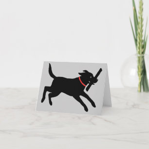 Carte Joueur Black Labrador Retriever Chien noir migno