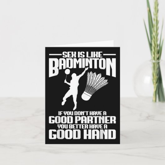 Carte Joueur de badminton Bonne main Joueur de navette B (Devant)