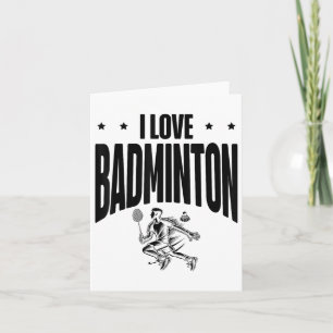 Carte Joueur de badminton drôle conception d'amour de na