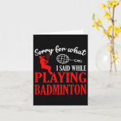 Carte Joueur de badminton en raquette Volant de badminto (Fleur jaune)