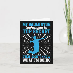 Carte Joueur de badminton _ Ma technique de badminton 
