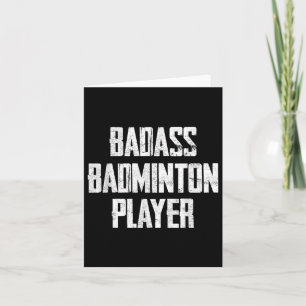 Carte Joueur de badminton médiocre déclaration en typogr