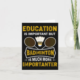 Carte Joueur de Badminton Navette de Badminton Lover