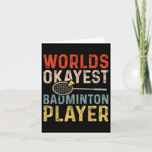 Carte Joueur de badminton rétro moyennement doué