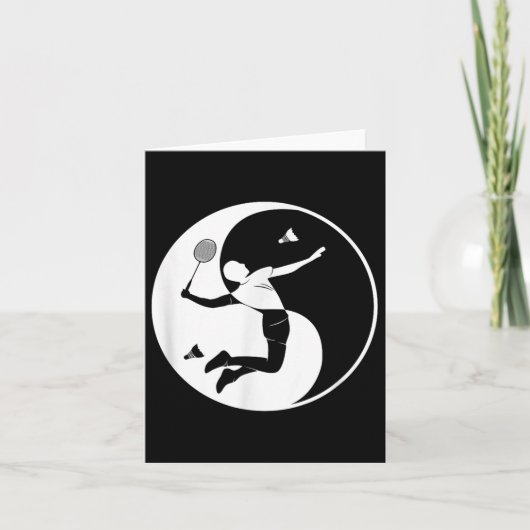 Carte Joueur de badminton Shuttle Yin-yang symbole Badm (Devant)