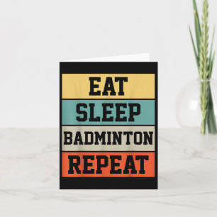 Carte Joueur de badminton Sport Cadeau drôle Rétro