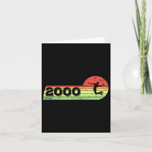 Carte Joueur de badminton Vintage 2000 Birthday Shuttle 