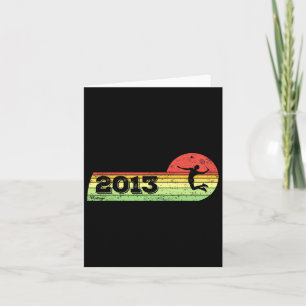 Carte Joueur de badminton Vintage 2013 Birthday Shuttle 