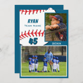 Carte Joueur de base-ball 2 Photo Memory Mate (Devant / Derrière)