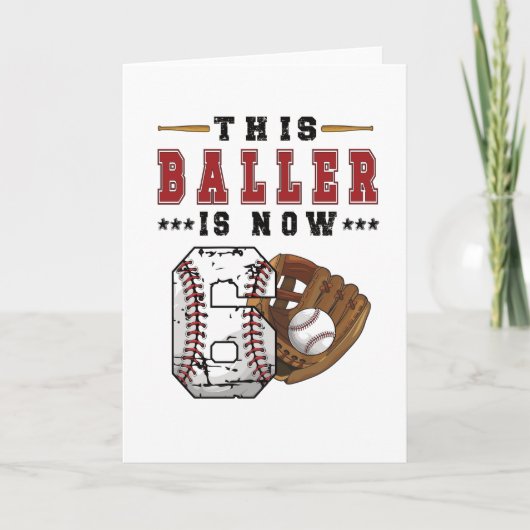 Carte Joueur de baseball 6 Ans Joueur de baseball 6 Ans (Devant)
