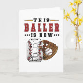 Carte Joueur de baseball 6 Ans Joueur de baseball 6 Ans (Fleur jaune)