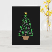 Carte Joueur de baseball arbre de Noël (Fleur jaune)