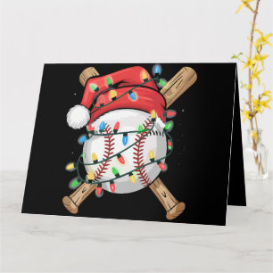 Carte Joueur de baseball de Noël Sports Santa
