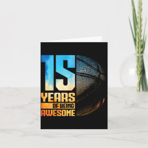 Carte Joueur de baseball garçons 15 ans Fête d'anniversa